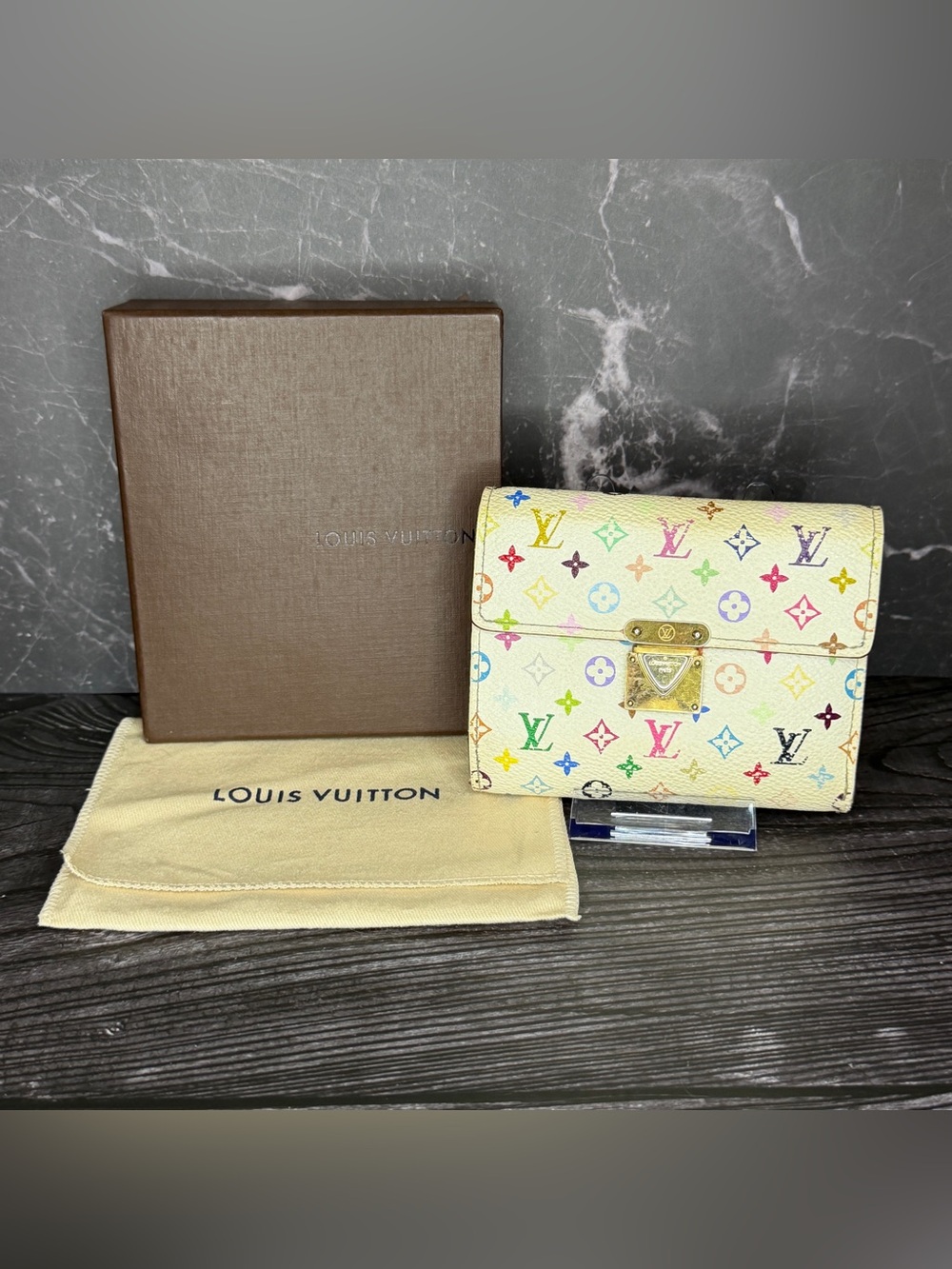Louis Vuitton x Murakami White Multicolor Koala Compact Wallet | Full Inclusion - Picture 2 of 12